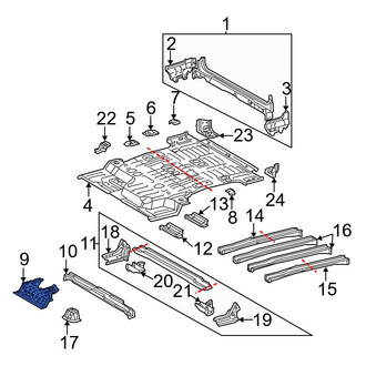 Toyota OE - Rear Floor Pan Crossmember