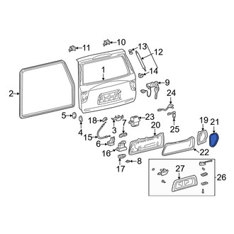 Toyota OE - Right Liftgate Finish Panel Trim Plate Seal