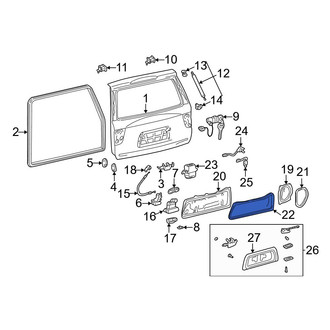Toyota OE - Left Liftgate Finish Panel Trim Plate Seal