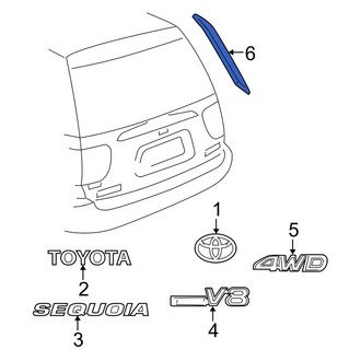Toyota OE - Rear Left Liftgate Reveal Molding