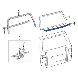 Toyota OE - Rear Lower Outer Back Glass Weatherstrip