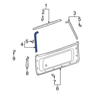 Toyota OE - Rear Left Liftgate Trim