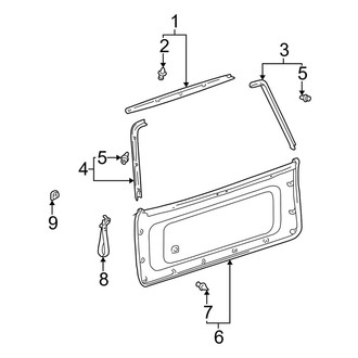 Toyota OE - Lift Gate - Interior Trim