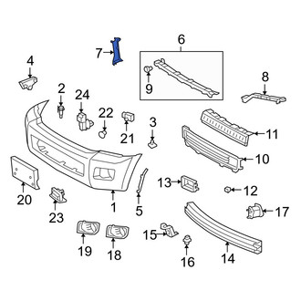 Toyota OE - Front Right Bumper Cover Support Rail