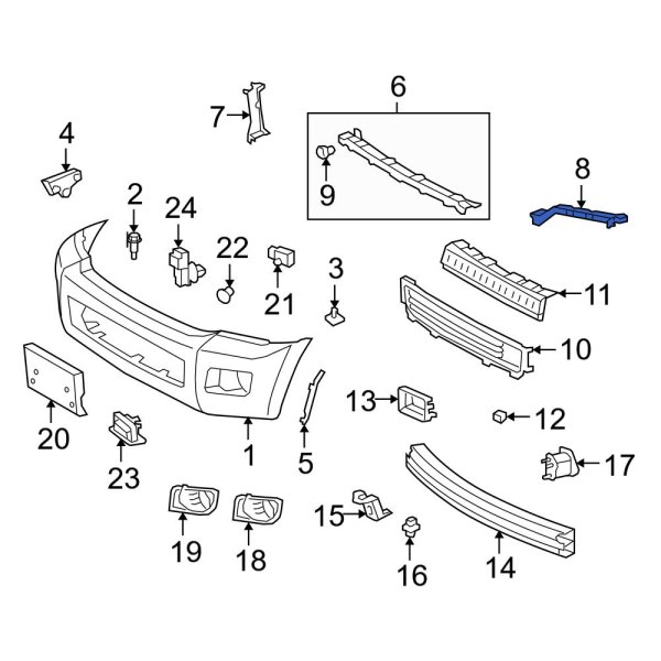 Bumper Cover Support Rail