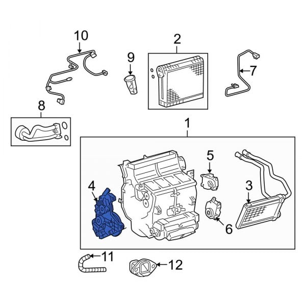 Toyota OE 871060C140 - Left HVAC Air Inlet Door Actuator