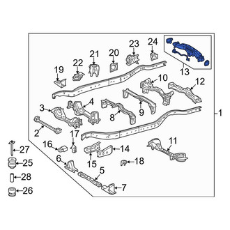 Toyota OE - Rear Frame Crossmember