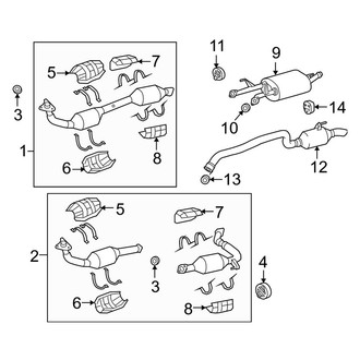 Toyota OE - Exhaust System - Exhaust Components (4.7L)