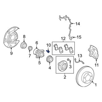 Toyota OE - Front Brake Dust Shield Bolt