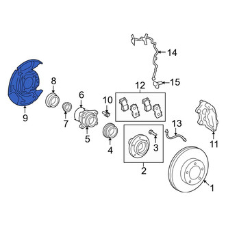 Toyota OE - Front Left Brake Dust Shield