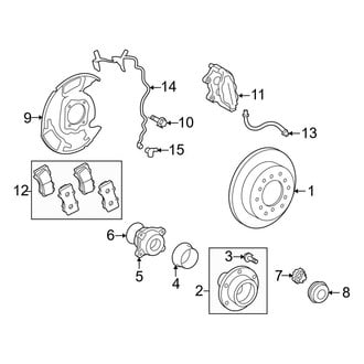 Toyota OE - Front Suspension - Brake Components (4WD)