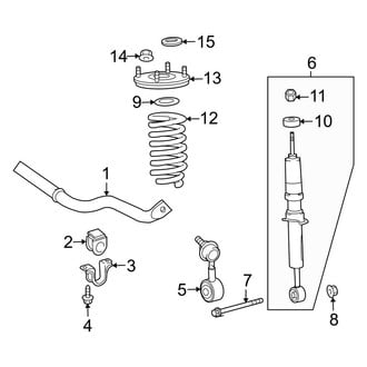 Toyota OE - Front Suspension - Stabilizer Bar & Components (4WD)