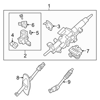 Toyota OE - Steering Column Assembly (With Power Tilt), (Platinum)