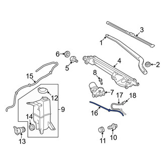 Toyota OE - Front Right Windshield Washer Hose