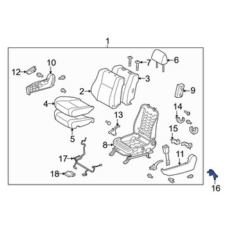Toyota OE - Front Left Inner Seat Track Cover