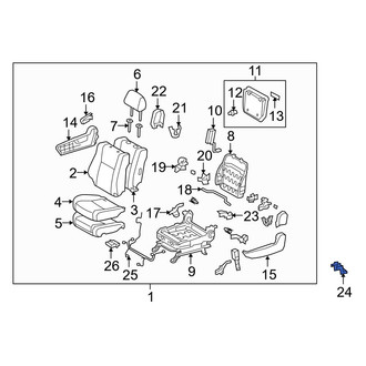 Toyota OE - Front Right Inner Seat Track Cover