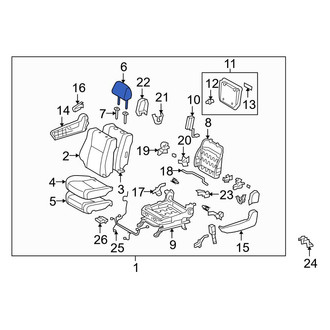 Toyota OE - Front Left Headrest