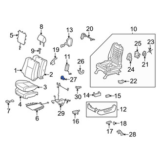Toyota OE - Front Left Outer Seat Track Cover