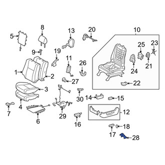 Toyota OE - Front Left Inner Seat Track Cover