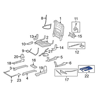 Toyota OE - Center Inner Seat Track Cover