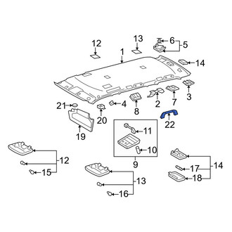 Toyota OE - Rear Left Interior Grab Bar