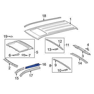 Toyota OE - Rear Left Inner Roof Side Rail