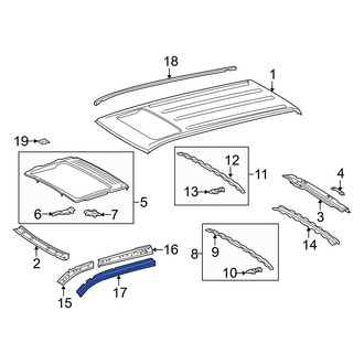 Toyota OE - Right Outer Roof Side Rail
