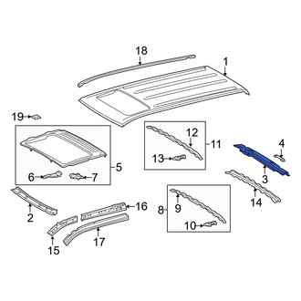 Toyota OE - Rear Roof Header Panel