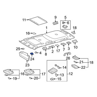 Toyota OE - Right Sun Visor Holder