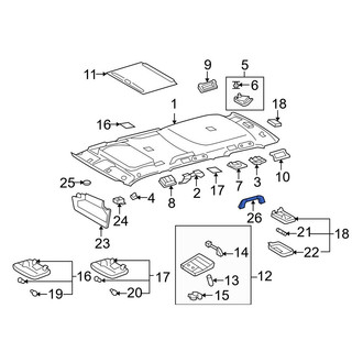 Toyota OE - Rear Right Interior Grab Bar