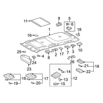 Toyota OE - Roof - Interior Trim (With Sunroof)