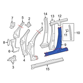 Toyota OE - Left Body B-Pillar and Rocker Panel