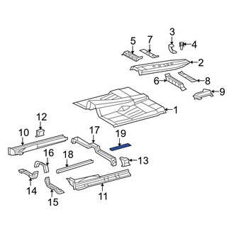 Toyota OE - Rear Inner Floor Pan Reinforcement