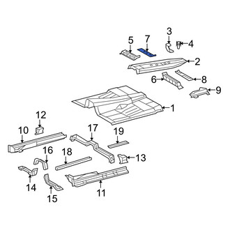 Toyota OE - Front Center Right Floor Pan Crossmember