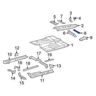 Toyota OE - Front Center Left Floor Pan Crossmember
