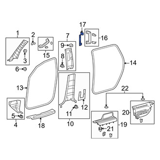 Toyota OE - Left Interior Grab Bar Bracket