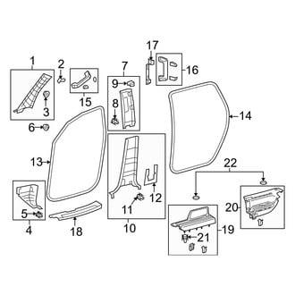 Toyota OE - Pillars, Rocker & Floor - Interior Trim