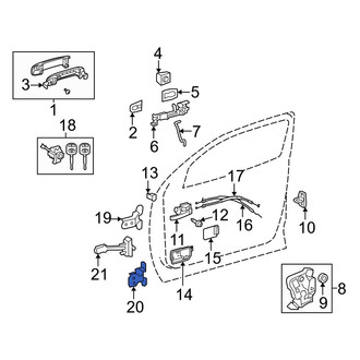 Toyota OE - Front Left Lower Door Hinge