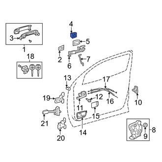 Toyota OE - Rear Right Door Glass