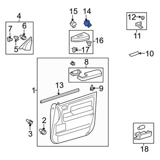 Toyota OE - Rear Door Window Switch