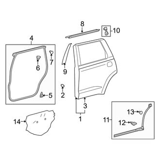Toyota OE - Rear Door - Door & Components
