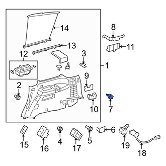 Toyota OE - Rear Inner Tie Down Hook