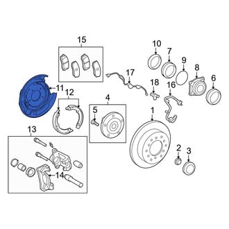 Toyota OE - Rear Left Brake Dust Shield