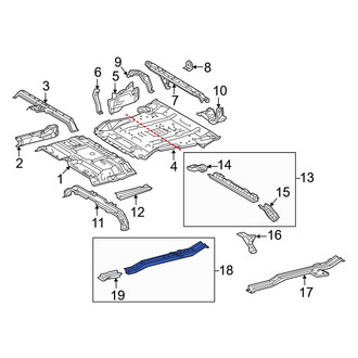 Toyota OE - Rear Left Inner Floor Side Rail