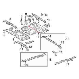 Toyota OE - Rear Body & Floor - Floor & Rails