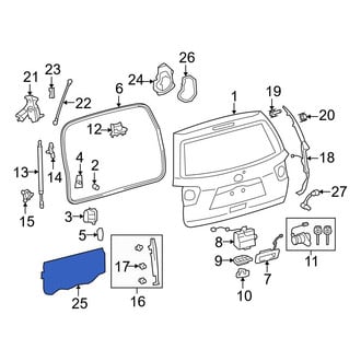 Toyota OE - Rear Inner Tailgate Gap Cover