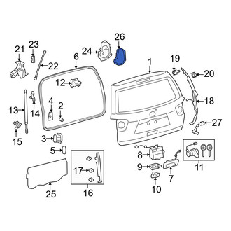 Toyota OE - Rear Tailgate Gap Cover Gasket