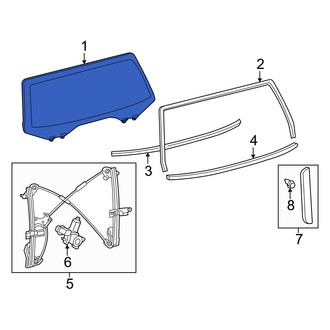 Toyota OE - Rear Liftgate Glass