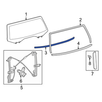Toyota OE - Rear Inner Back Glass Weatherstrip