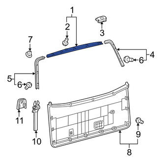 Toyota OE - Rear Upper Liftgate Trim